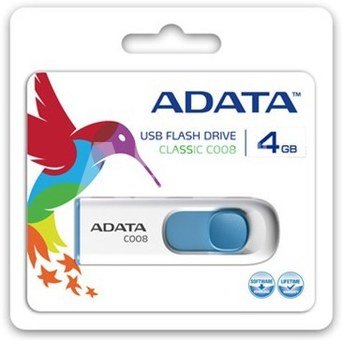 A-DATA Classic C008 32GB White USB Flash Drive, Retail