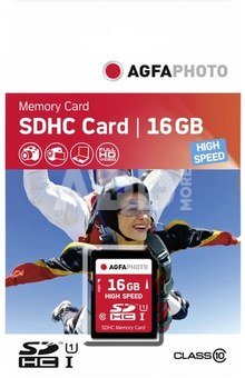 AgfaPhoto SDHC Card 16GB High Speed Class 10 UHS I