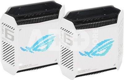 Asus Wifi 6 802.11ax Tri-band Gigabit Gaming Mesh System GT6 ROG Rapture (2-Pack) 802.11ax, 10/100/1000 Mbit/s, Ethernet LAN (RJ-45) ports 3, Antenna type Internal, White
