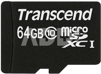 Transcend microSDXC 64GB Class 10 300x + SD Adapter