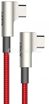 AUKEY AUKEY CB-CMD37 Red OEM USB C - USB C Nylon Cab