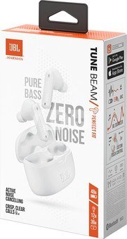JBL wireless earbuds Tune Beam, white