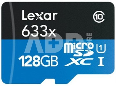 Lexar microSDXC 633x UHS-I 128GB with Adapter