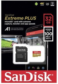 SanDisk microSDHC 100MB A1 32GB Extreme Plus SDSQXBG-032G-GN6MA