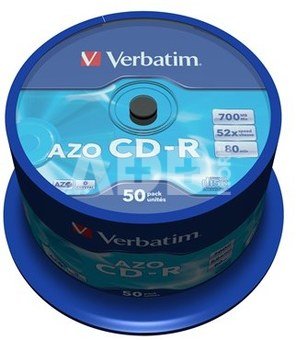 1x50 Verbatim Data Life Plus CD-R 80, 52x Speed, Spindle
