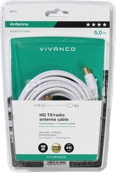 Vivanco coaxial cable HQ 5m (48121)