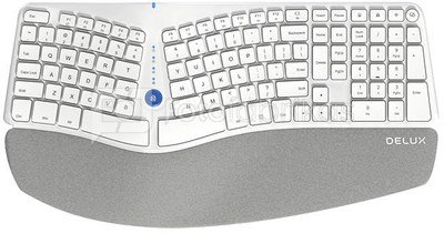Wireless Ergonomic Keyboard Delux GM901D BT+2.4G (white)