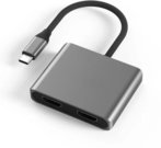 Adapter USB Type-C - 2x HDMI 4K