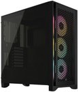 Corsair Tempered Glass PC Case iCUE 4000D RGB AIRFLOW Side window, Black, Mid-Tower, Power supply included No