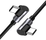 USB-C to USB-C Angled Cable UGREEN US323, PD, 3A 60W, 1m (Black)
